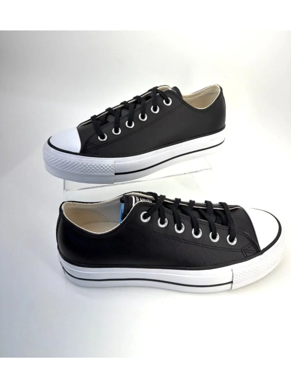 Converse Chuck Taylor Black All Star Platform Low-Top Sneakers Womens Size 8 - Picture 4 of 10